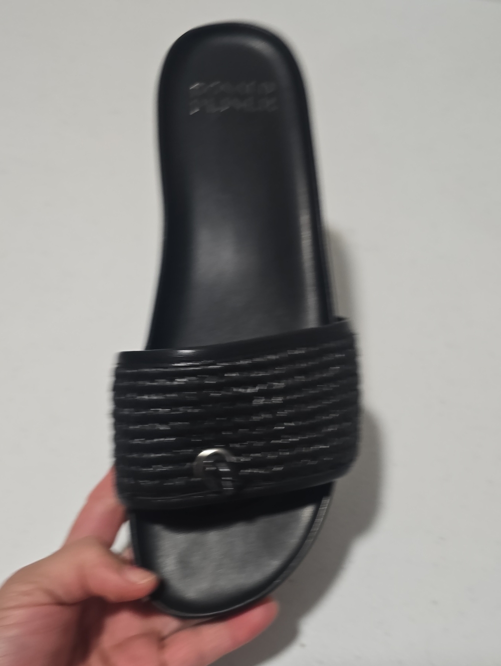 Michael Kors Black Braided Slide Sandal